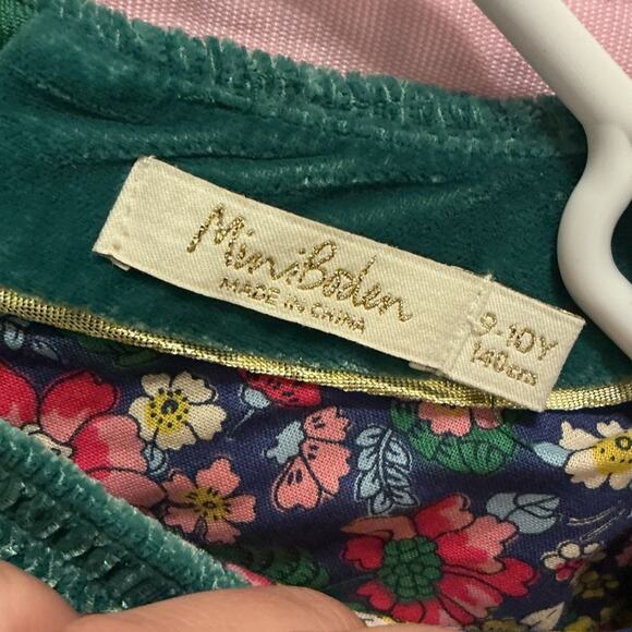 Mini Boden Girls Velvet Dress Size 9 10 Holiday Festive Classic Preppy Formal - Picture 2 of 7